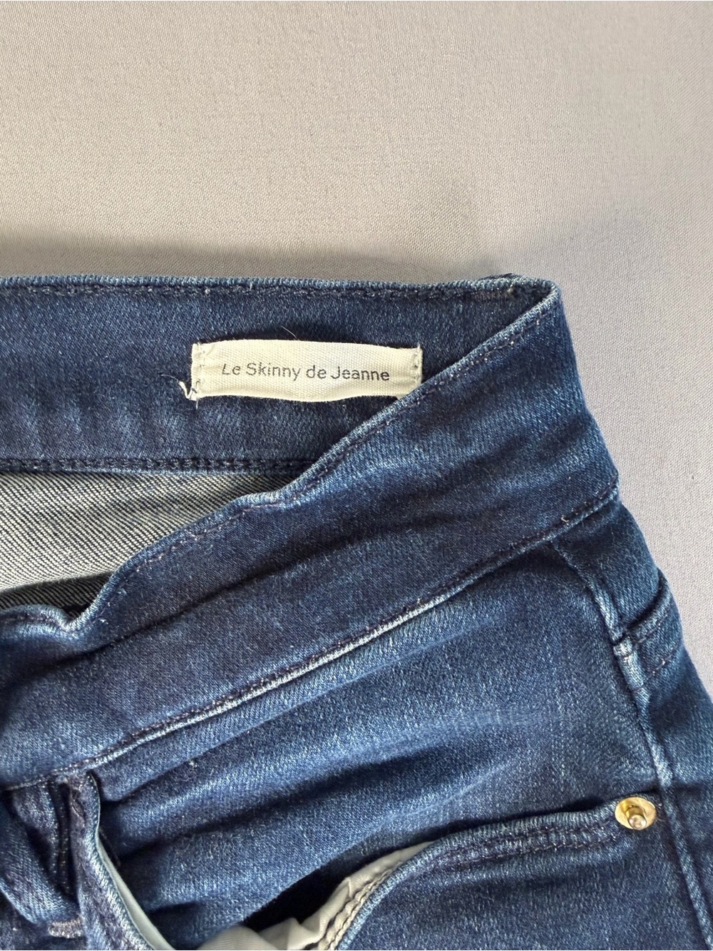 Frame Denim Women's Dark Blue High-Rise Le Skinny De Jeanne Jeans Size 26 - Picture 3 of 10